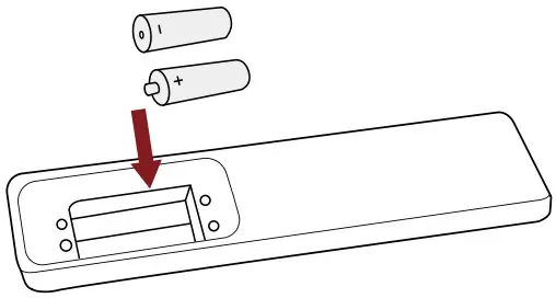 Hisense 32A4HAU 32 Inch HD TV - Installing Batteries 2
