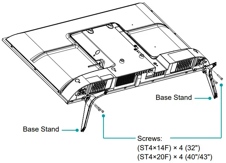 Hisense 32A4HAU 32 Inch HD TV - TV screws