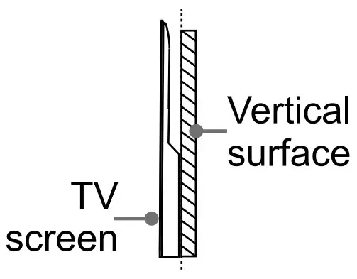 Hisense 32A4HAU 32 Inch HD TV - slanted wall
