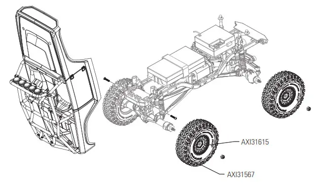 axial DEADBOLT 124 Scale Electric 4WD Ready-to-Run - EXPLODED VIEWS 12