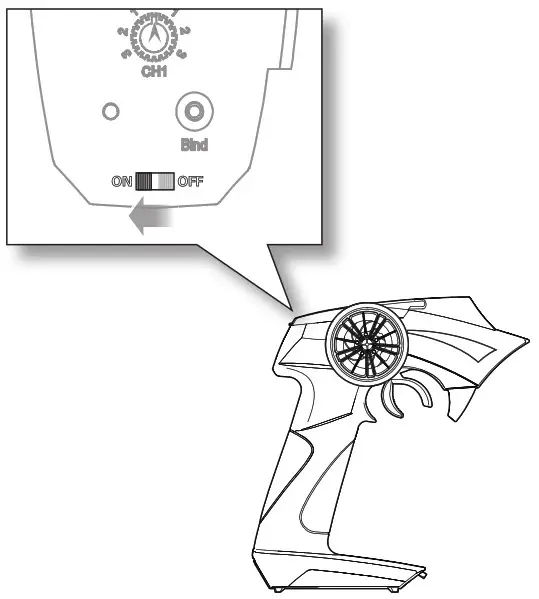 axial DEADBOLT 124 Scale Electric 4WD Ready-to-Run - POWER ON THE TRANSMITTER