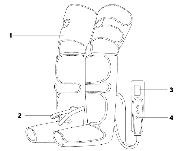 kogan BVAIRPFLEGA Bella Vita Air Compression Pneumatic Full Leg Massager-overview