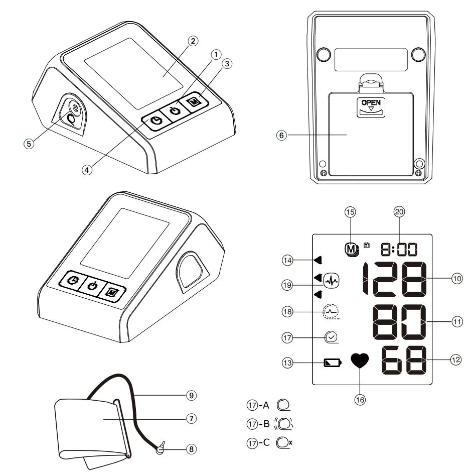 microlife BPB1 Classic Blood Pressure Monitor Instructions - Product Overview