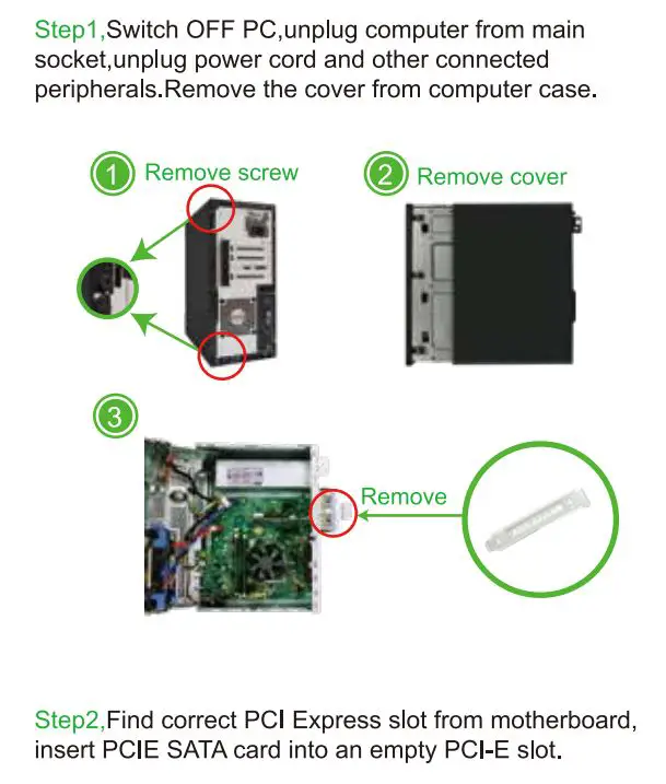 FEBSmart FS-S4-Pro PCIE 4 Ports 6Gbps SATA III Expansion Card User Manual - Add PCIE SATA Card on Desktop PCs