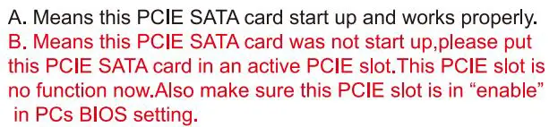 FEBSmart FS-S4-Pro PCIE 4 Ports 6Gbps SATA III Expansion Card User Manual - means this PCIE SATA card