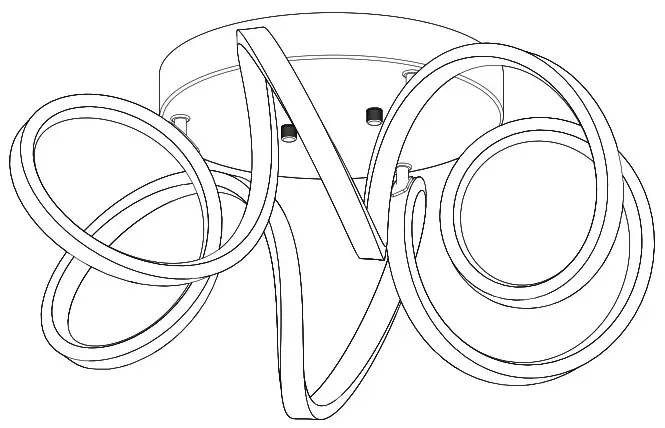 artika FM SR Swirl Ribbon LED Ceiling Light - Cover