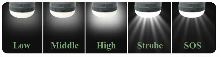 Mount Dog Inflatable Sleeping Pad with Camping Lantern- 5 Light Modes3