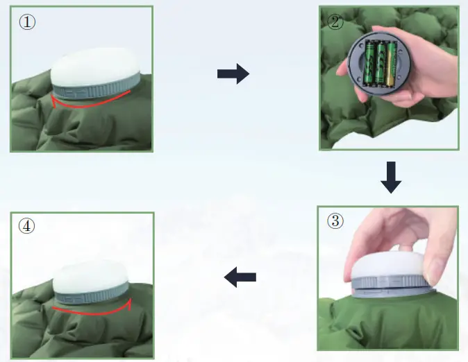 Mount Dog Inflatable Sleeping Pad with Camping Lantern- CAMPING LANTERN