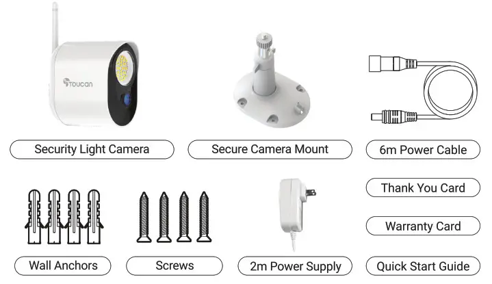 Toucan TSLC10WU Security Light Camera- Items
