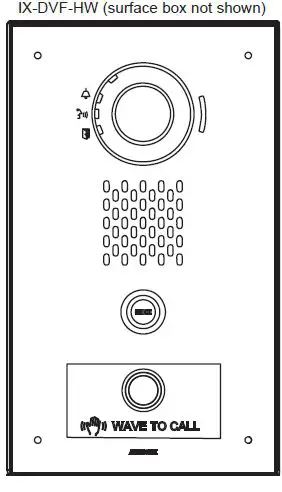 AIPHONE IX-DVF-HW IX Series Video Door station with Hand Wave Call Button and Surface Mount FIG 1