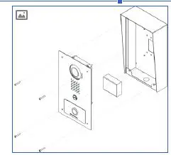 AIPHONE IX-DVF-HW IX Series Video Door station with Hand Wave Call Button and Surface Mount FIG 11