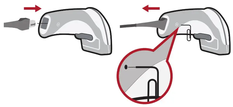 CR1500 Barcode Scanner - Attaching and Detaching a Cable
