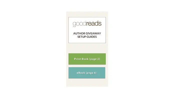 Goodreads Author Giveaway User Guide Goodreads Author Giveaway User Guide