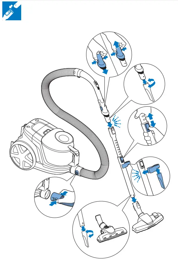 PHILIPS FC9352 PowerPro Compact Bagless Vacuum Cleaner - 2