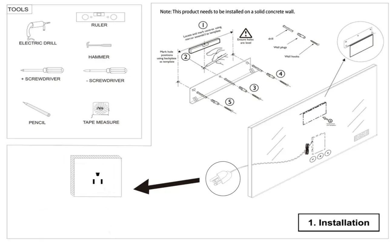 DECORAPORT W60B1NWD LED Mirror - fig 4