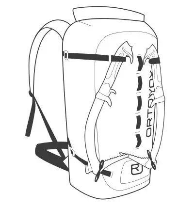 ORTOVOX TRAD 30 Men Trad 30 Dry Dirtbag - ICE AXE FASTENING