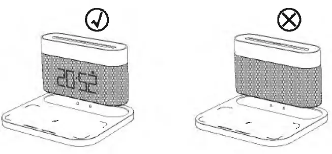 mooas -MC-W15 -Flat 15W Fast -Wireless Charging -Nightlight Alarm -Clock -fig 4