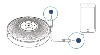 EMEET Smart Conference Speaker audio wire