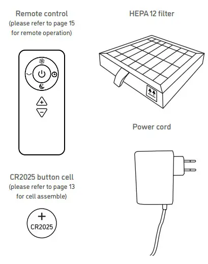 djive 2 in 1 bladeless Tower Fan Air Cleaner Remote control