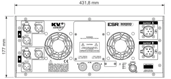 KV audio ESR3000D Amplifier with Control & Diagnostics Tool - figure 2