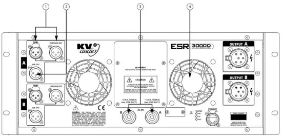 KV audio ESR3000D Amplifier with Control & Diagnostics Tool - figure 5