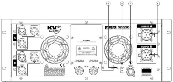 KV audio ESR3000D Amplifier with Control & Diagnostics Tool - figure 6