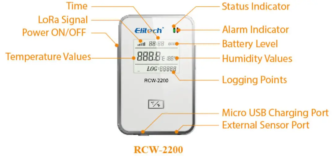 Elitech Wireless Temperature and Humidity Apperance 1