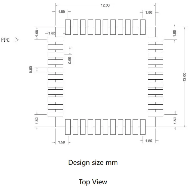 LB-LINK BL-M8189FS6 802.11n 150Mbps WiFi SDIO Module - Recommend PCB Layout Footprint