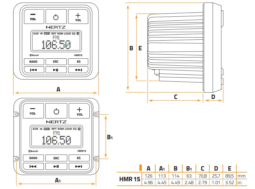 HERTZ HMR 15 Marine Car Audio Systems - figure 2