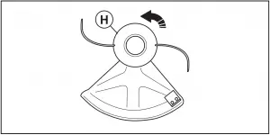 To attach the cutting attachment guard and the trimmer head (straight shaft) 2