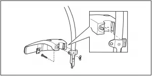 To attach the cutting attachment guard and trimmer head (curved shaft) 1