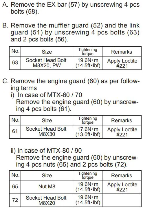 mikasa MTX-60E Tamping Rammer Petrol Owner's Manual - Disassembly