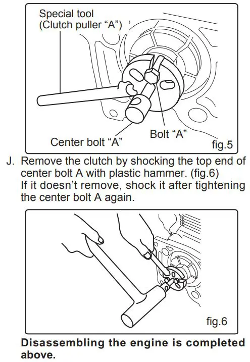 mikasa MTX-60E Tamping Rammer Petrol Owner's Manual - Disassembly