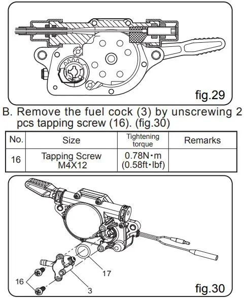 mikasa MTX-60E Tamping Rammer Petrol Owner's Manual - Fig 29,30