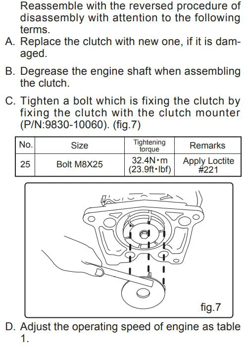 mikasa MTX-60E Tamping Rammer Petrol Owner's Manual - Reassembly