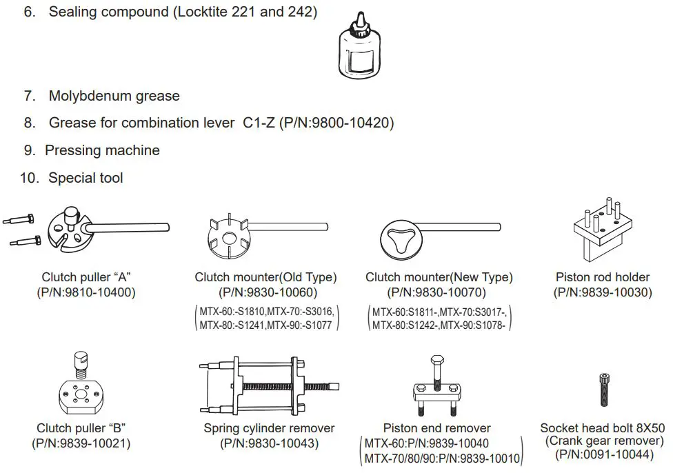 mikasa MTX-60E Tamping Rammer Petrol Owner's Manual - TOOL