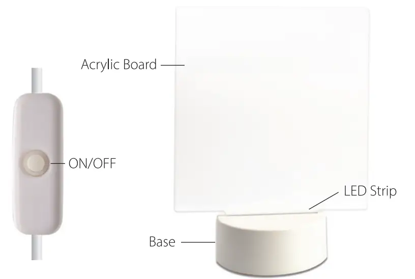 SM Tek LD14 LED ACRYLIC Creative Board - fig