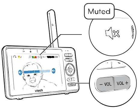 vtech VM901 Pan and Tilt Camera - Volume