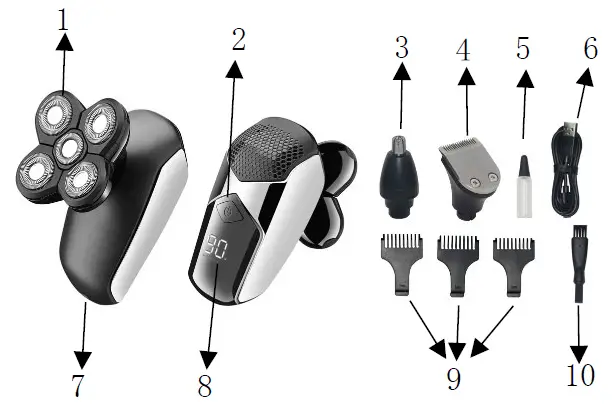 living-co-CL-RSCX671-Rotary-Head-Shaver-fig-1