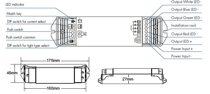 SKYDANCE C4 Dimming 4 Channel LED RF Controller fig 2