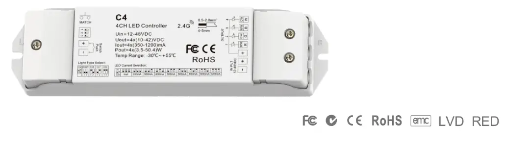 SKYDANCE C4 Dimming 4 Channel LED RF Controller product