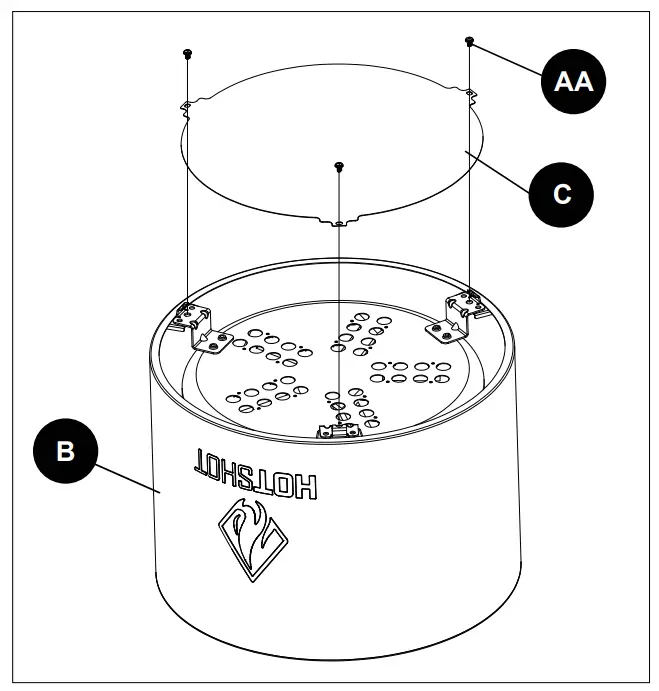 HOTSHOT 52259 Wood Burning Fire Pit with Bag Wood Burning Fire Pit with Bag - ASSEMBLY