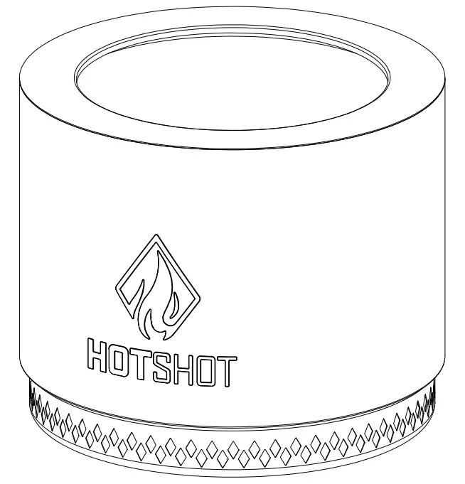 HOTSHOT 52259 Wood Burning Fire Pit with Bag Wood Burning Fire Pit with Bag