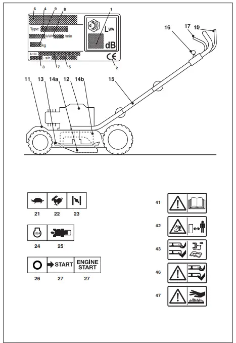STIGA MCS 474 Pedestrian Controlled Lawnmower-1