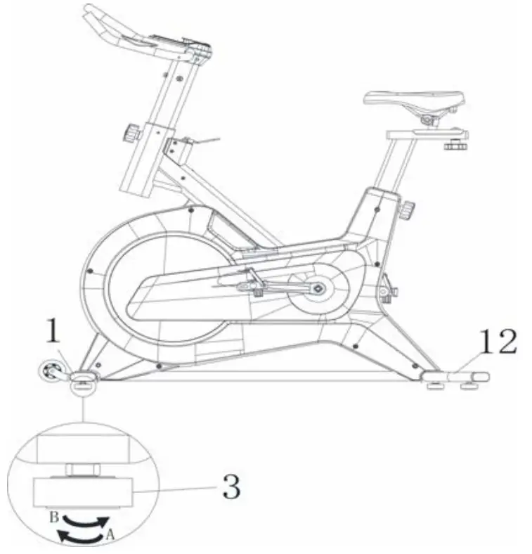 FORTIS SK-600XL FSMSK600XLA Magnetic Flywheel Spin Bike - fig 3