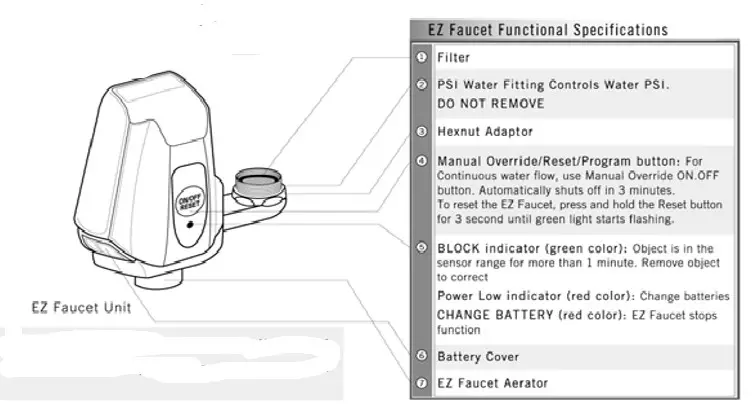 EZ Faucet Touch Free Faucet Adapter - 4