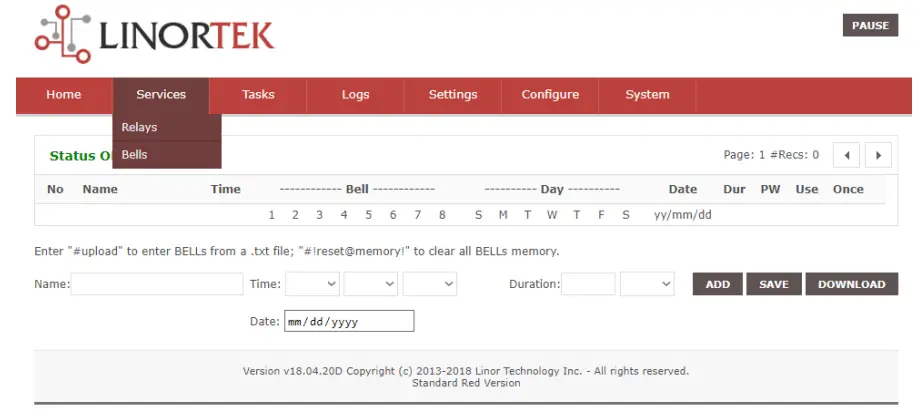 LINORTEK Netbell-NTG Network Multi-Tone Generator PA System Controller-8