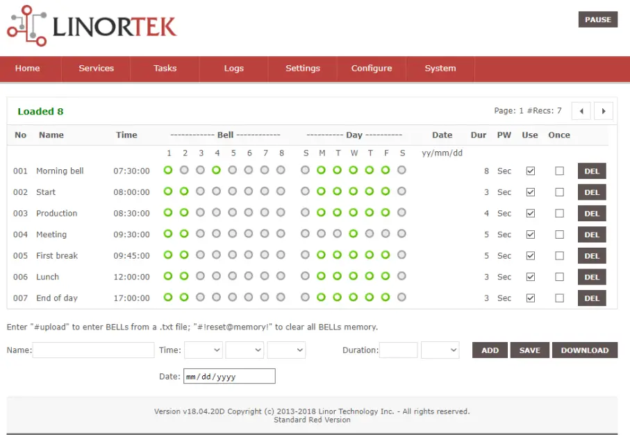 LINORTEK Netbell-NTG Network Multi-Tone Generator PA System Controller-9