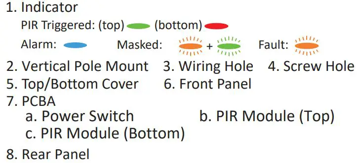 HIKVISION DS-PDQP15AM-LM-WB Wireless PIR Detector - Appearance