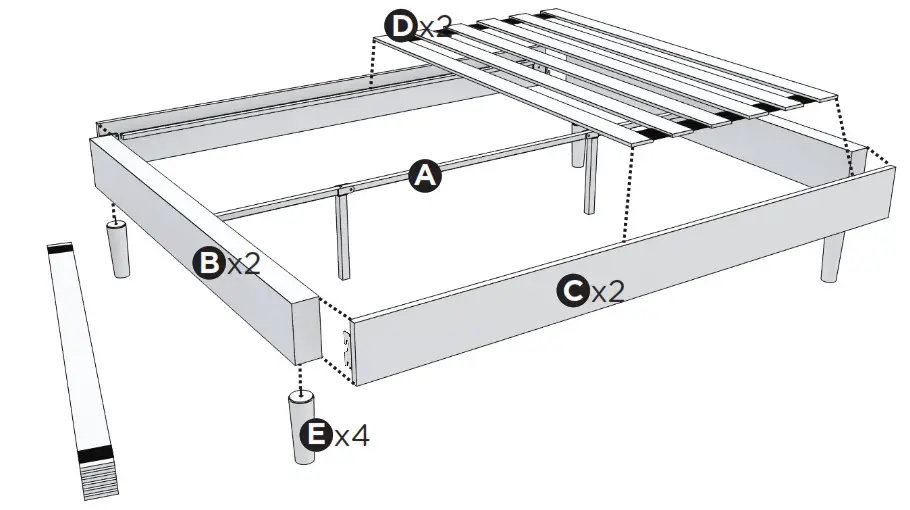 Spa Sensations COREY BED BASE - Cover